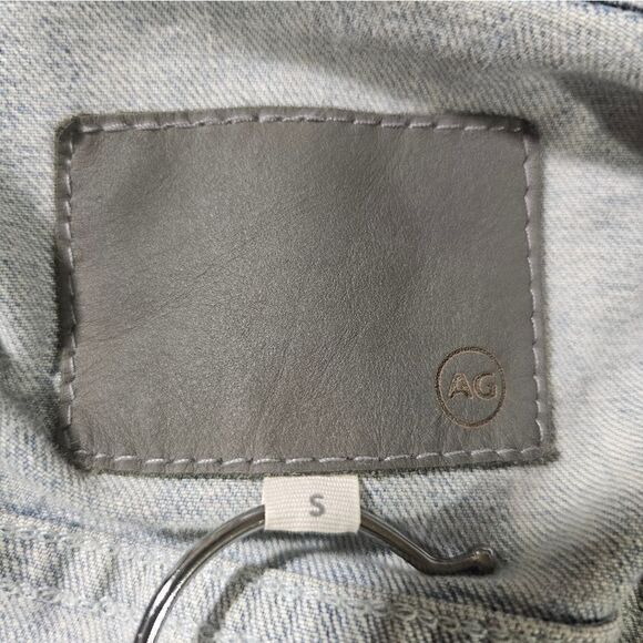 AG Adriano Goldschmied Distressed Light Denim Jacket - Size Small - Picture 7 of 8